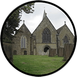 Image of a church and some gravestones